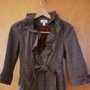 Cute Ann Taylor Loft ruffled Blazer